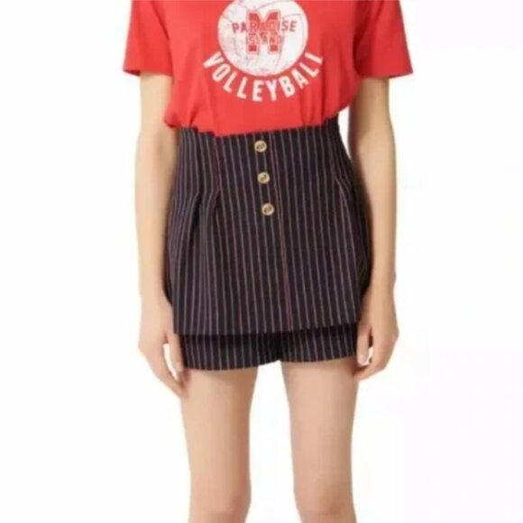 Maje Striped Skort - Picture 1 of 9